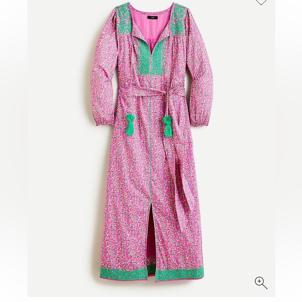 J Crew Belted Embroidered Tunic Dress - Picture 2 of 12